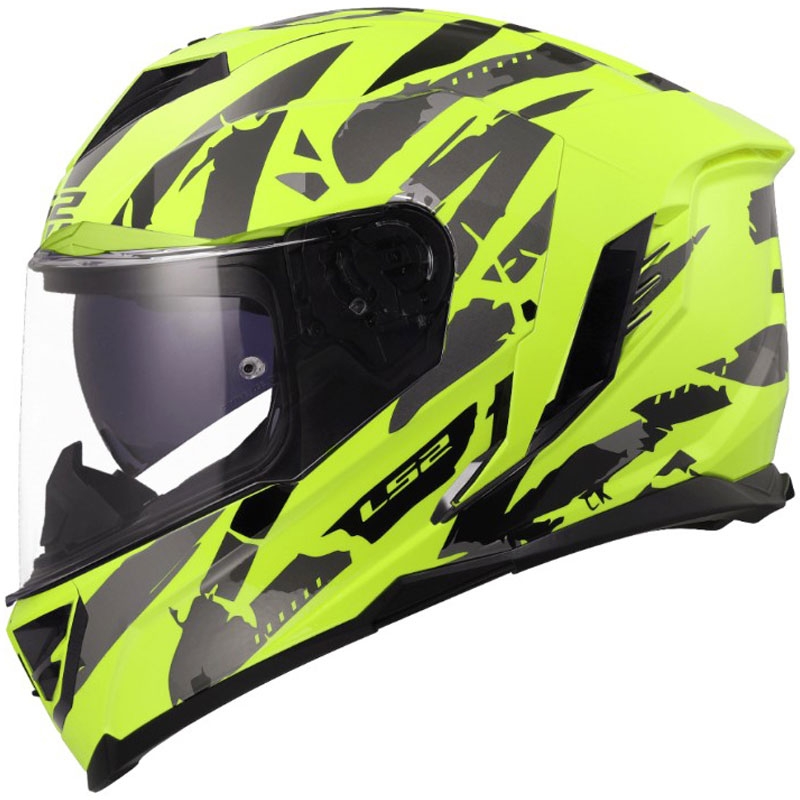 Täismaskiiver mootorrattale LS2 FF818 Storm III Kaos kollane