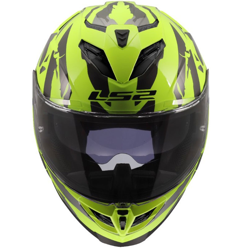 Täismaskiiver mootorrattale LS2 FF818 Storm III Kaos kollane