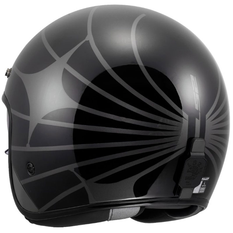 Avatud mootorrattakiiver LS2 OF601 Bob II Cosmic läikiv must-hall