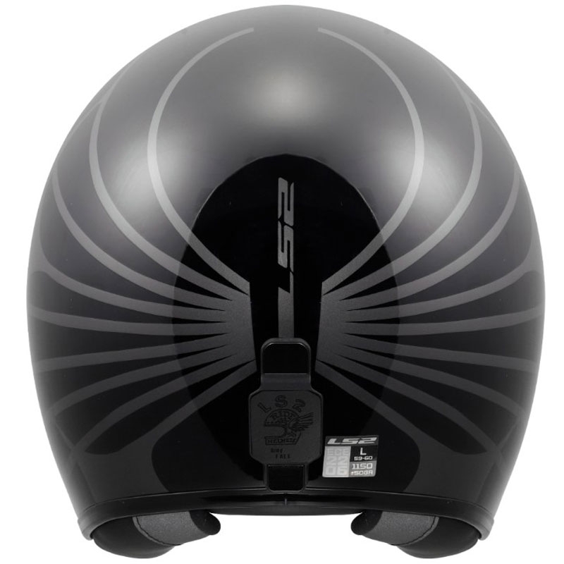 Avatud mootorrattakiiver LS2 OF601 Bob II Cosmic läikiv must-hall