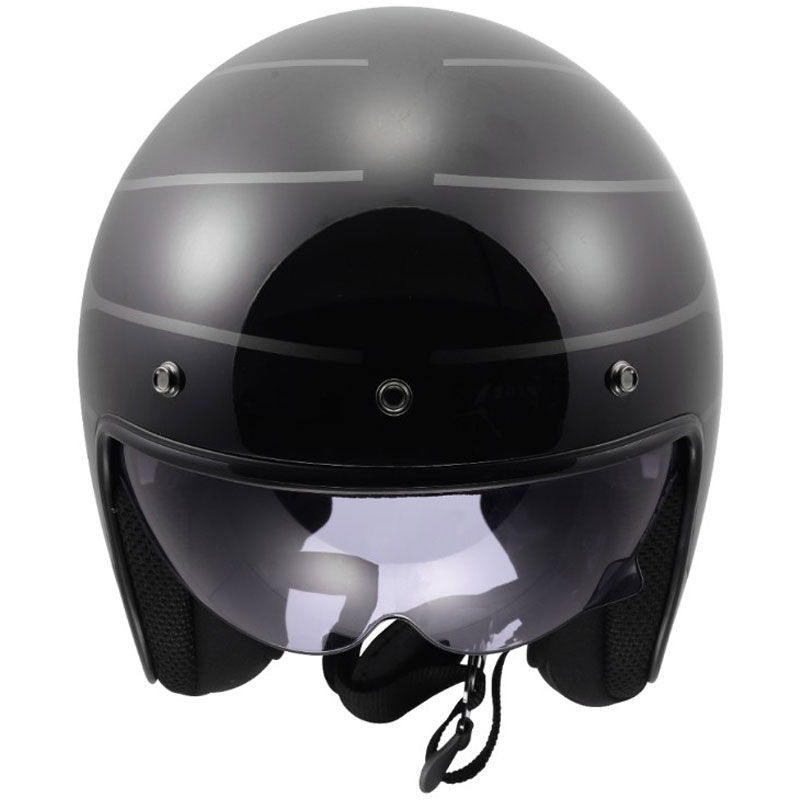 Avatud mootorrattakiiver LS2 OF601 Bob II Cosmic läikiv must-hall