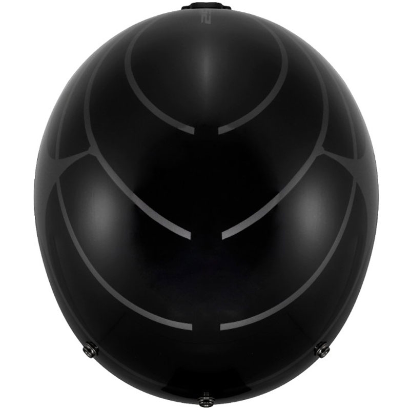 Avatud mootorrattakiiver LS2 OF601 Bob II Cosmic läikiv must-hall