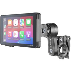 Mootorratta telefoni peegeldav ekraan kaitseklaasiga Interphone RideSync must