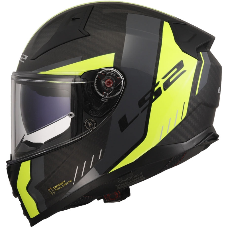 Täismaskiiver LS2 FF811 Vector II C Grid 06 matt HV kollane