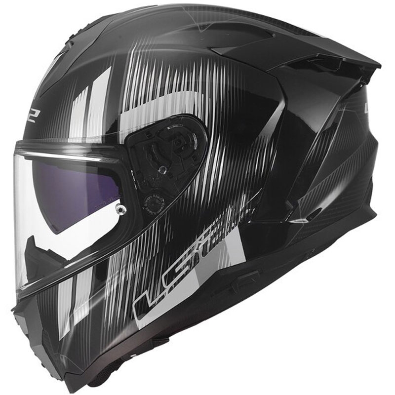 Täismaskiiver LS2 FF817 Challenger II Nitro läikiv must-hall