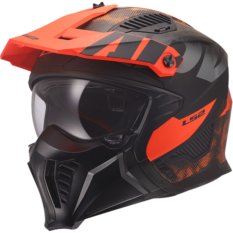 Trial mootorratta kiiver LS2 OF606 Drifter Gas matt hall-oranž