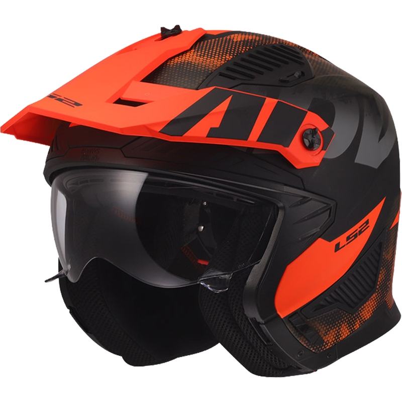 Trial mootorratta kiiver LS2 OF606 Drifter Gas matt hall-oranž