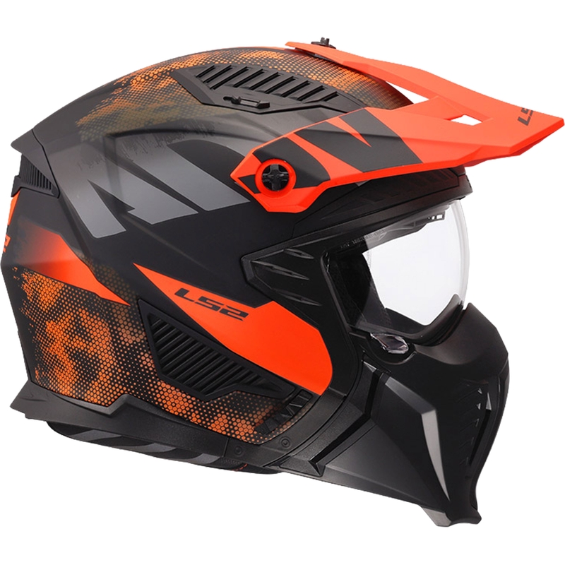 Trial mootorratta kiiver LS2 OF606 Drifter Gas matt hall-oranž