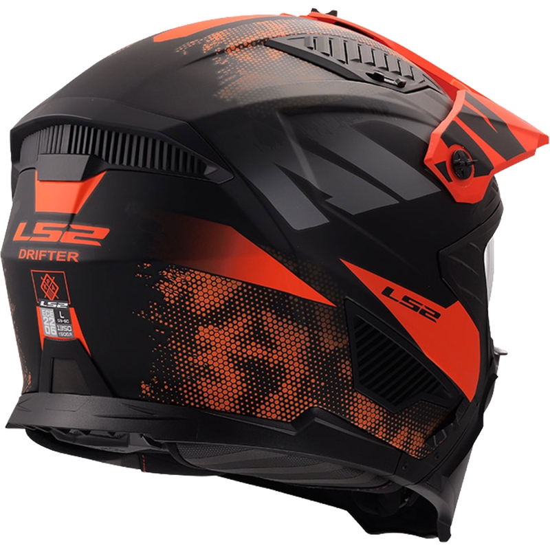 Trial mootorratta kiiver LS2 OF606 Drifter Gas matt hall-oranž
