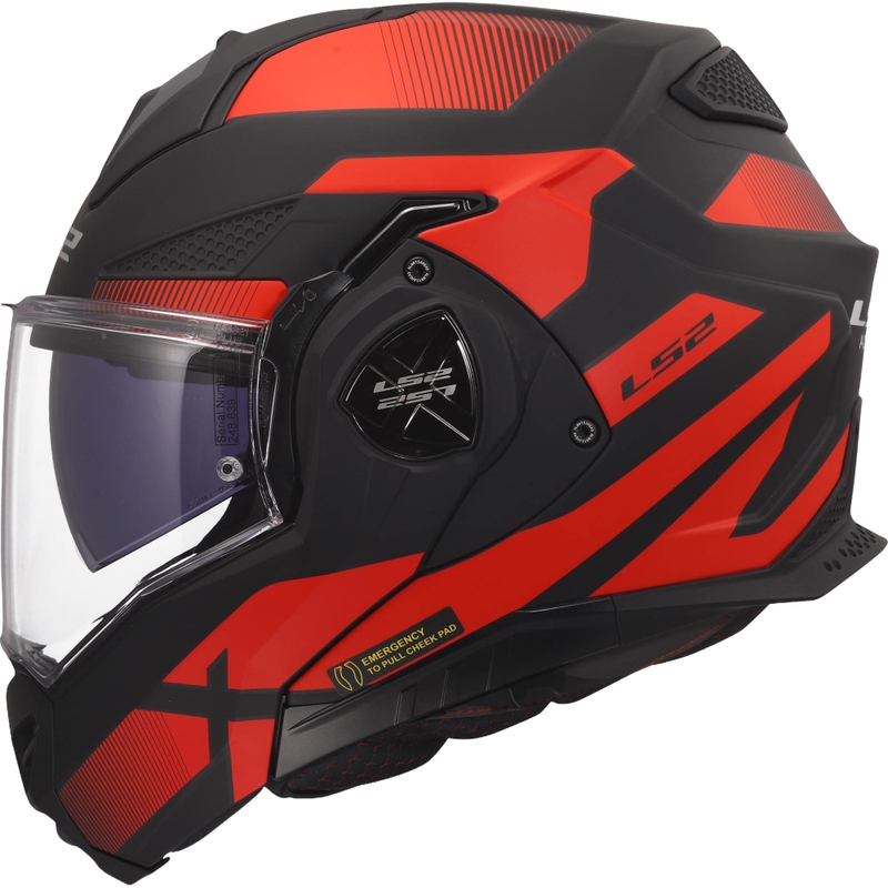 Ülesklapitav mootorrattakiiver LS2 FF901 Advant X Nova matt must-punane