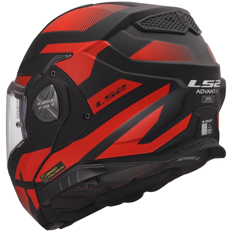 Ülesklapitav mootorrattakiiver LS2 FF901 Advant X Nova matt must-punane