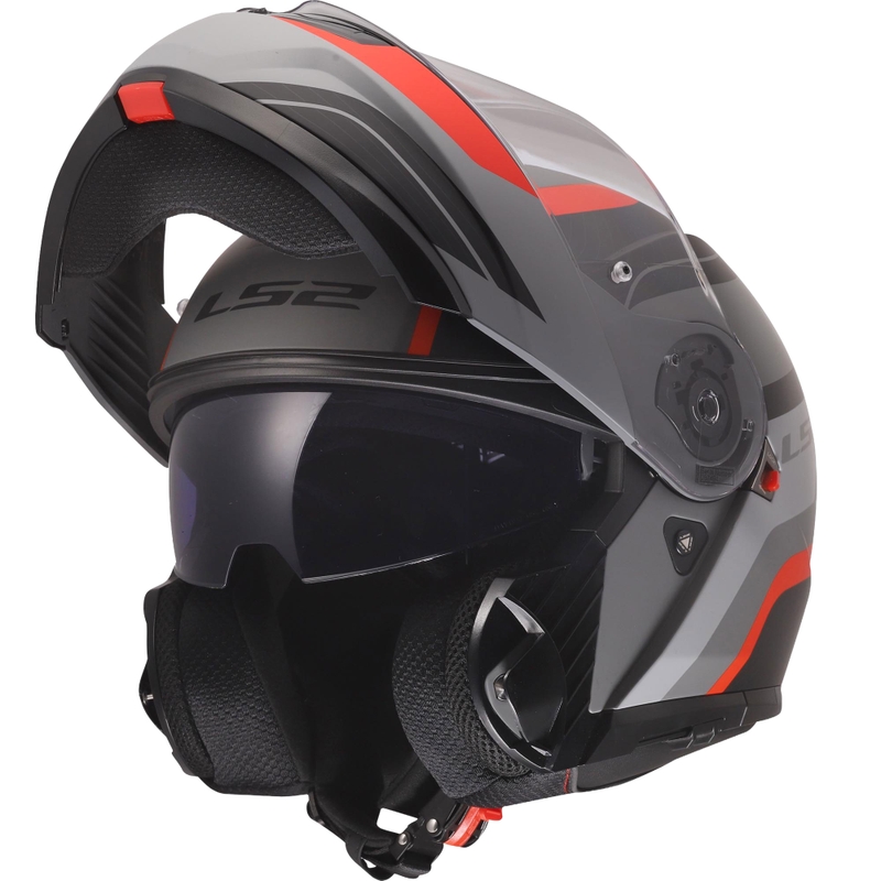 Kiiver LS2 FF908 Strobe II Monza matt must-hall-punane
