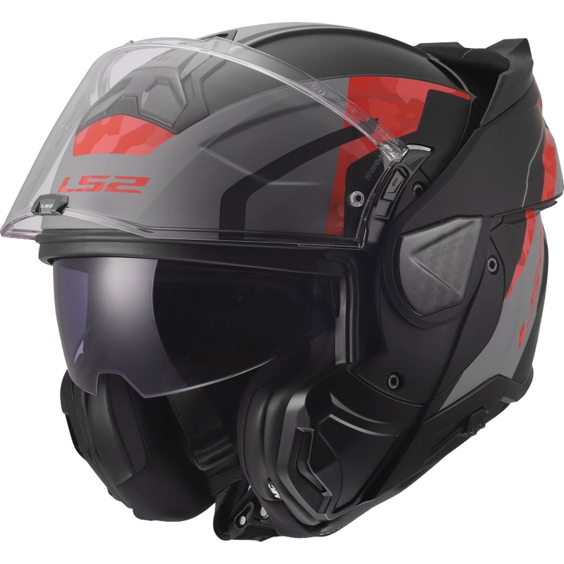 Ülesklapitav mootorrattakiiver LS2 FF910 Advant II Glide matt must-hall-punane