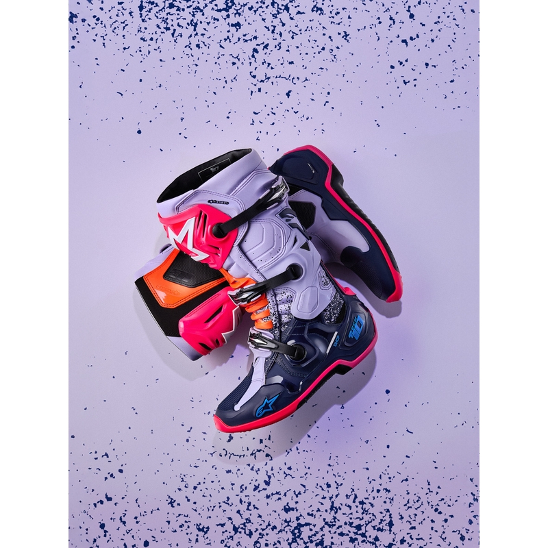 Alpinestars TECH 10 Limited Edition Records motokrossisaapad mustad