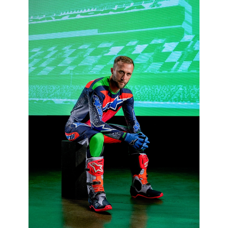 Alpinestars TECH 10 Limited Edition Records motokrossisaapad mustad