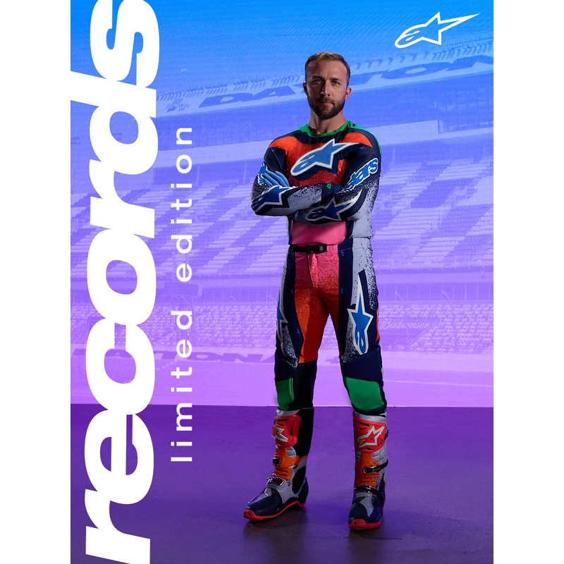 Alpinestars TECH 10 Limited Edition Records motokrossisaapad mustad