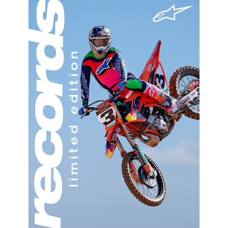 Alpinestars TECH 10 Limited Edition Records motokrossisaapad mustad