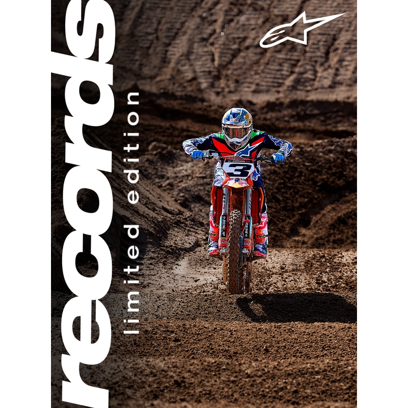 Alpinestars TECH 10 Limited Edition Records motokrossisaapad mustad