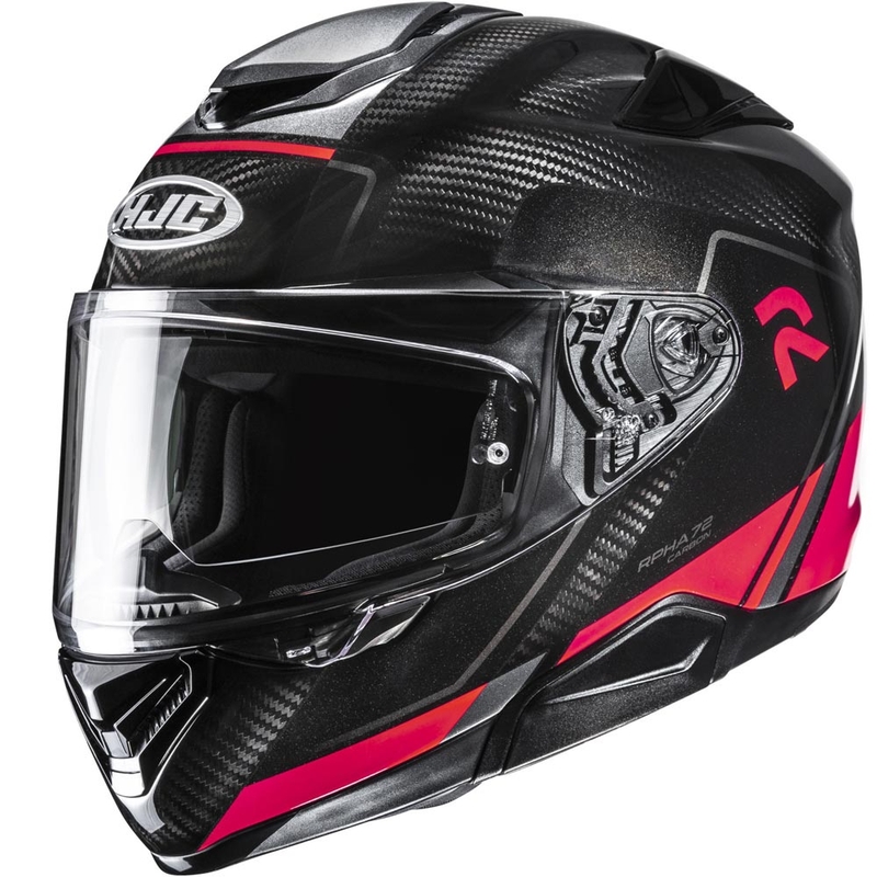 HJC RPHA 72 Carbon Fynex MC1 täisnäoga mootorrattakiiver must-punane