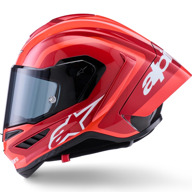 Alpinestars Supertech R10 Arius täismaskiiver fluorestsentspunane-punane-must-valge