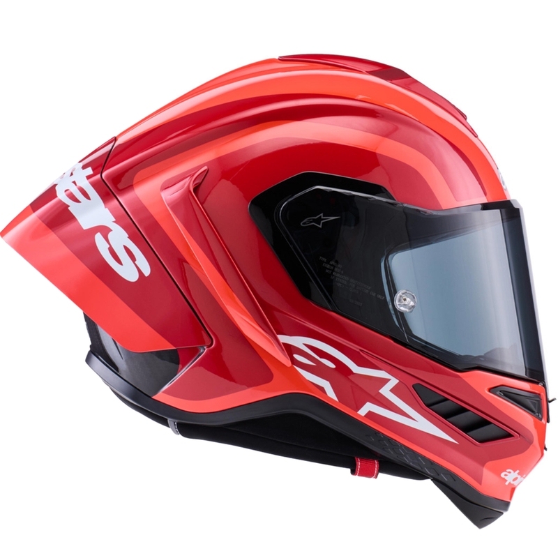 Alpinestars Supertech R10 Arius täismaskiiver fluorestsentspunane-punane-must-valge