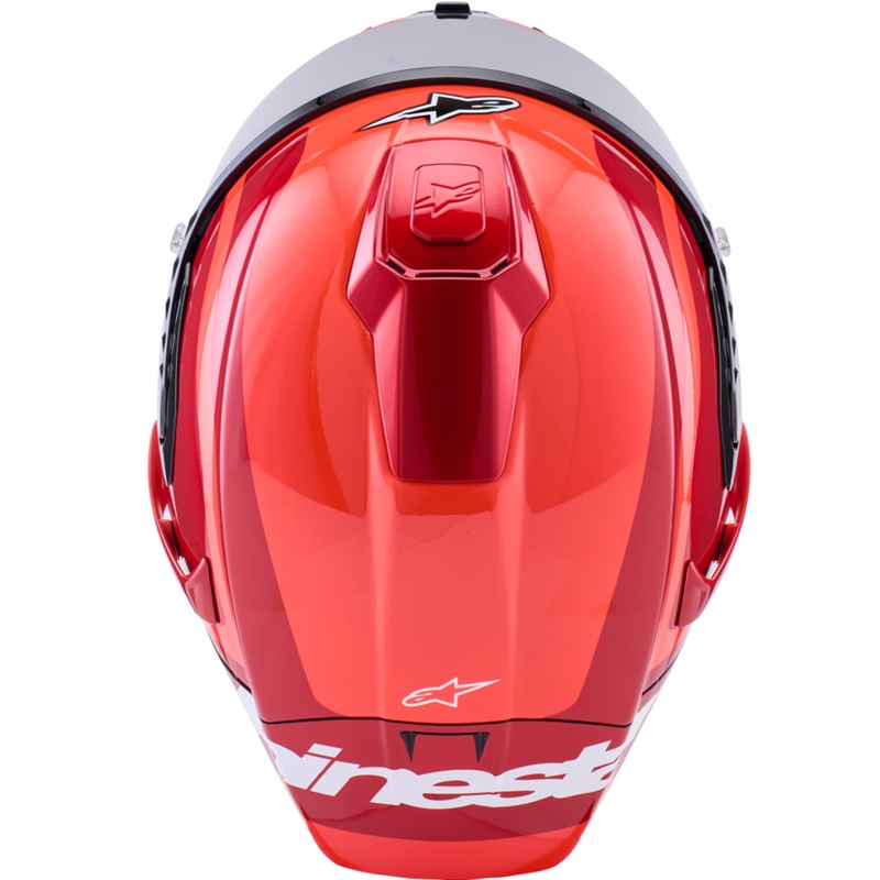 Alpinestars Supertech R10 Arius täismaskiiver fluorestsentspunane-punane-must-valge