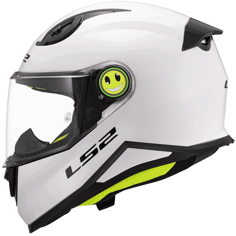Laste täisnägu katv mootorrattakiiver LS2 FF812, läikiv valge