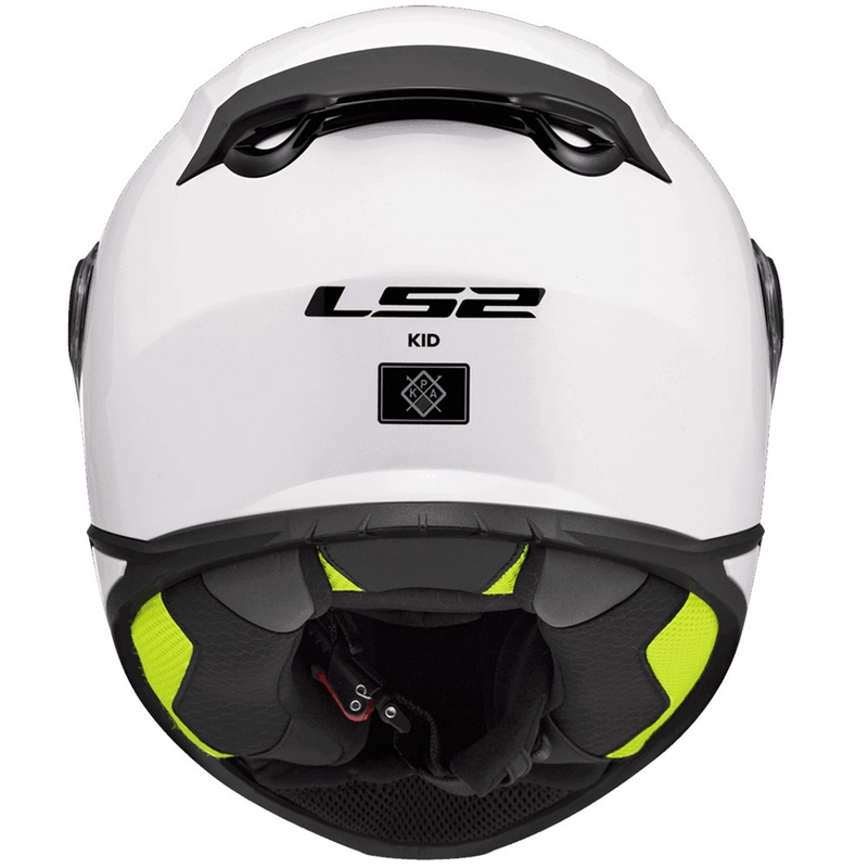 Laste täisnägu katv mootorrattakiiver LS2 FF812, läikiv valge