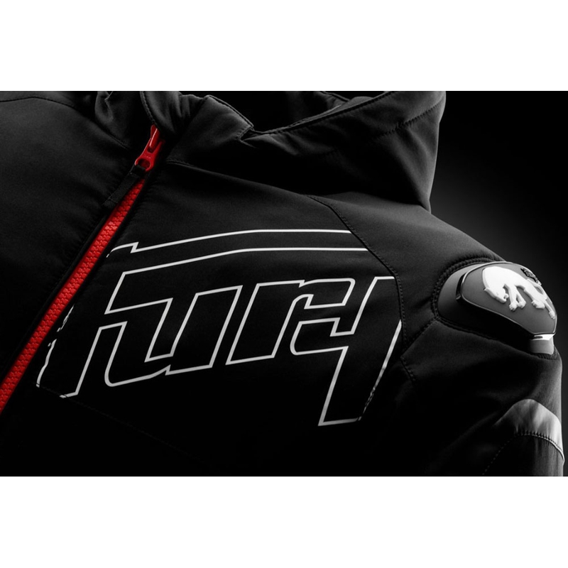 Furygan Sektor Roadster Evo mootorratta jope must-valge-punane