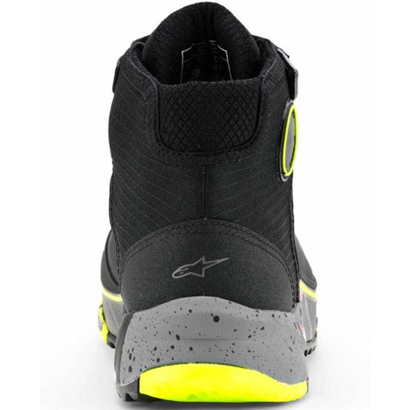 Alpinestars CR-X Drystar mootorrattasaapad must-tumehall-fluorestseeruvkollane