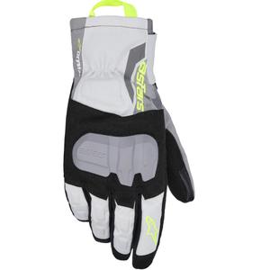 Alpinestars XT-3 Drystar Soojustatud Mootorratta Kindad Must-Tumehall-Helehall-Kollane