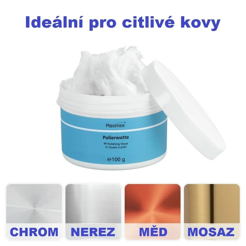 Puhastus- ja poleerimisvatt kroomi ja metallide jaoks Maximex 100 g