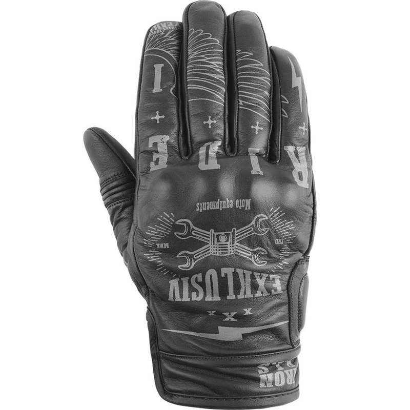 NOX Exklusiv Iron Ris mootorratta kindad mustad