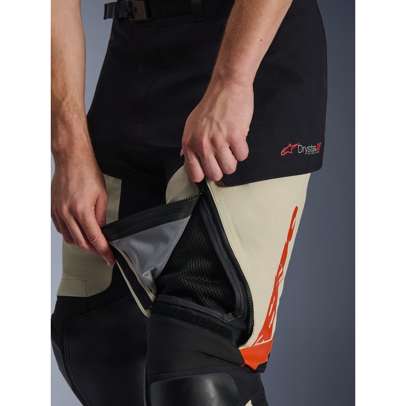 Alpinestars Halo PRO Drystar XF mootorrattapüksid kreemikas-must-punane