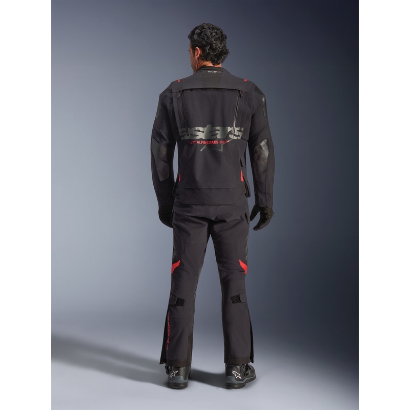 Alpinestars Halo PRO Drystar XF mootorratta jope must-tumehall-punane