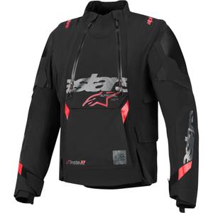 Alpinestars Halo PRO Drystar XF mootorratta jope must-tumehall-punane