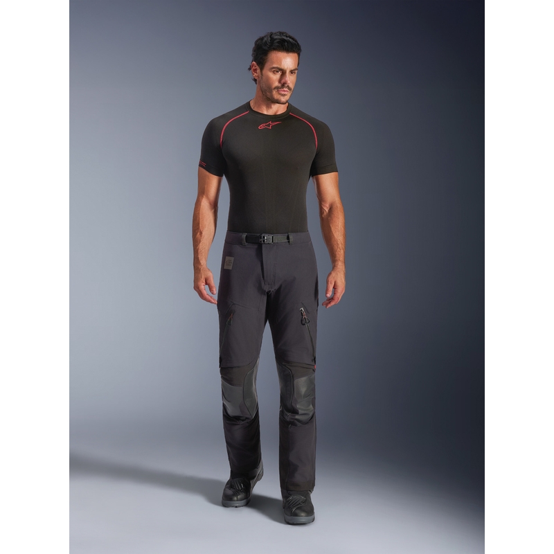 Alpinestars Halo PRO Drystar XF mootorrattapüksid mustad-tumehallid-punased