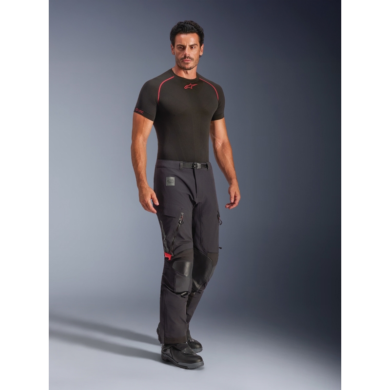 Alpinestars Halo PRO Drystar XF mootorrattapüksid mustad-tumehallid-punased