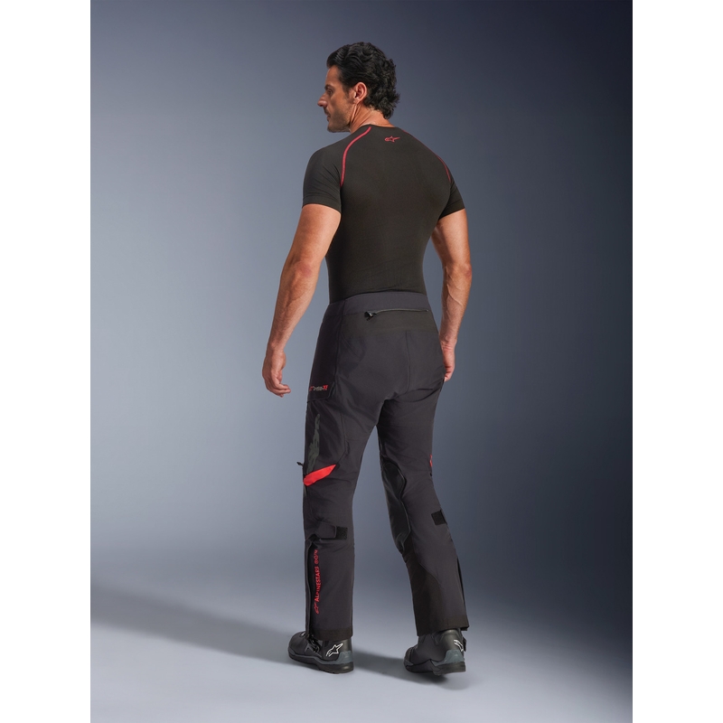 Alpinestars Halo PRO Drystar XF mootorrattapüksid mustad-tumehallid-punased