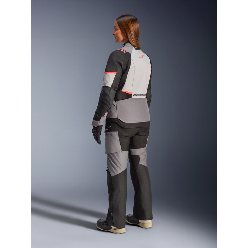 Alpinestars Stella Andes V4 Drystar naiste mootorratta jope tumehall-helehall-must-punane