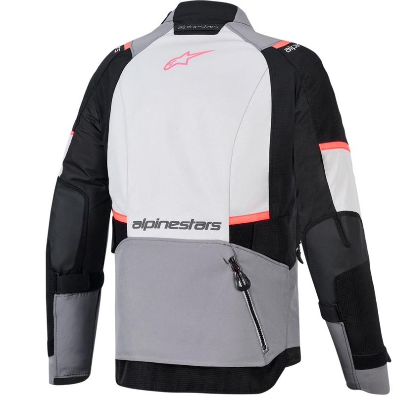 Alpinestars Stella Andes V4 Drystar naiste mootorratta jope tumehall-helehall-must-punane