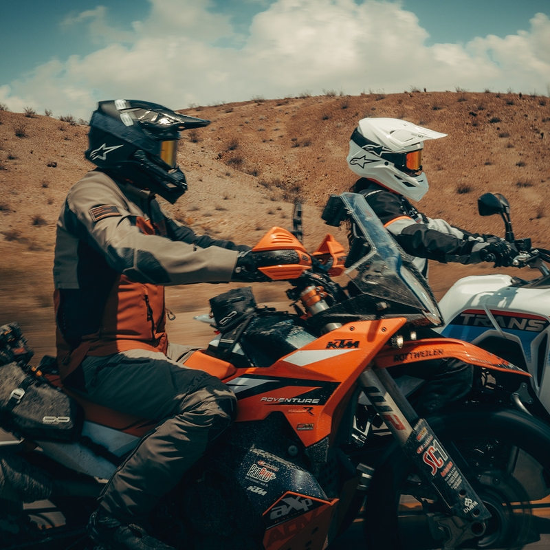 Alpinestars Andes V4 Drystar mootorratta jope helepruun-tumeoranž-must