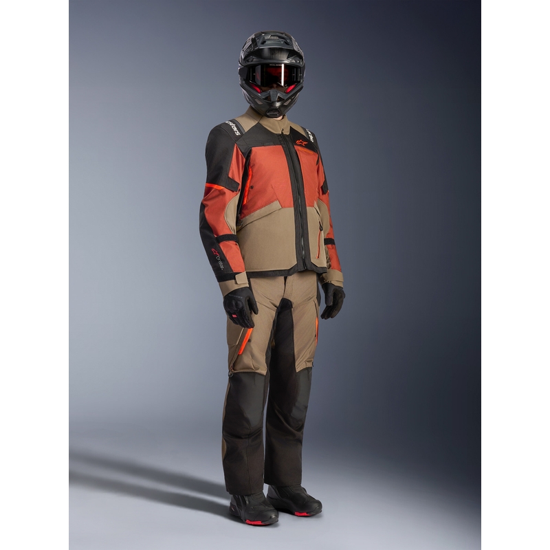 Alpinestars Andes V4 Drystar mootorratta jope helepruun-tumeoranž-must