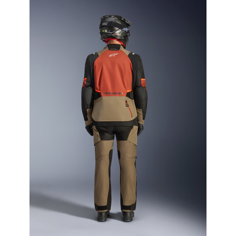 Alpinestars Andes V4 Drystar mootorratta jope helepruun-tumeoranž-must
