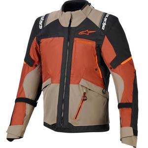 Alpinestars Andes V4 Drystar mootorratta jope helepruun-tumeoranž-must