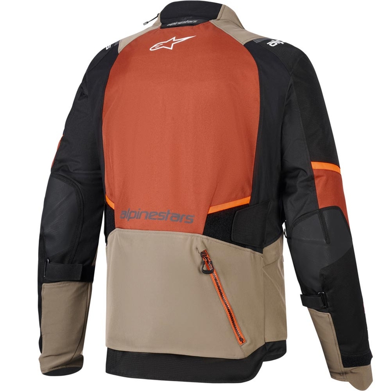 Alpinestars Andes V4 Drystar mootorratta jope helepruun-tumeoranž-must
