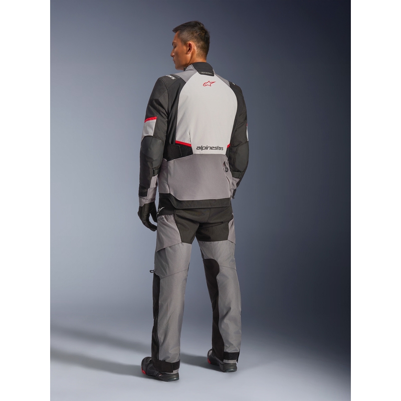 Alpinestars Andes V4 Drystar Mootorratta Jakk Tumehall-Helehall-Must-Punane
