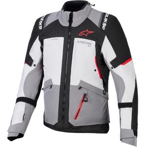 Alpinestars Andes V4 Drystar Mootorratta Jakk Tumehall-Helehall-Must-Punane