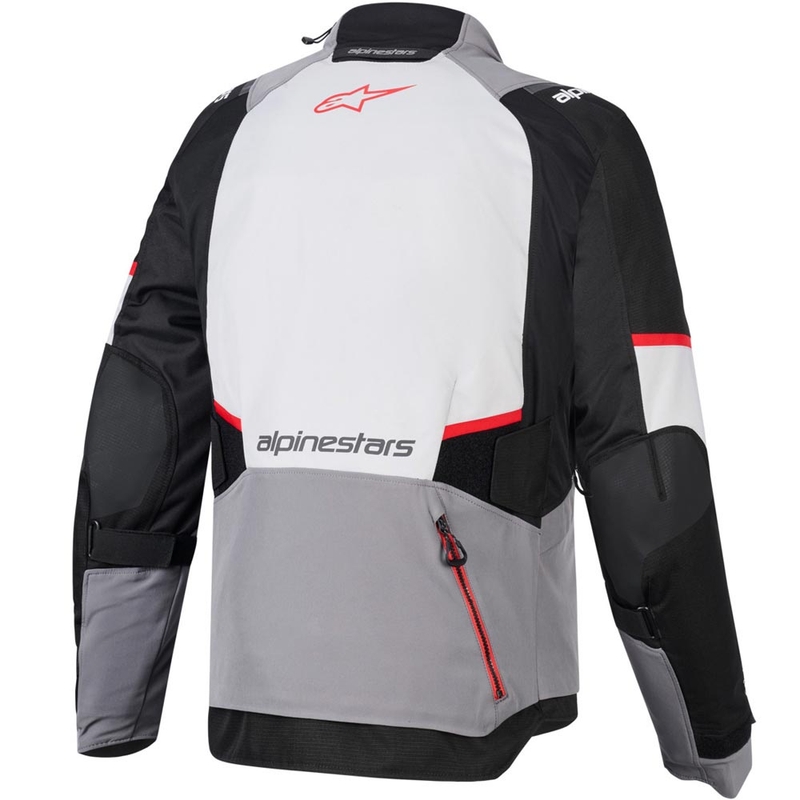 Alpinestars Andes V4 Drystar Mootorratta Jakk Tumehall-Helehall-Must-Punane