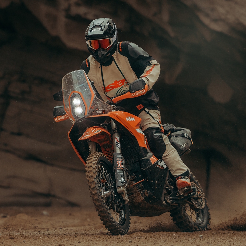 Alpinestars Halo PRO Drystar XF Mootorratta Jope Kreem-Must-Punane